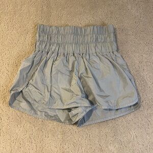Free People Movement The Way Home Shorts Silver Dove High Waist S